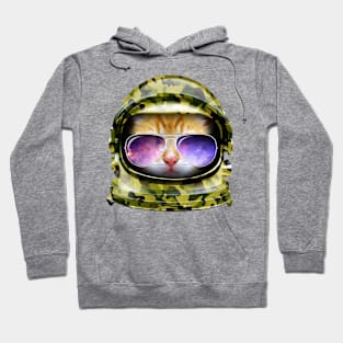 Kitty in Space Green Camo Edition Hoodie